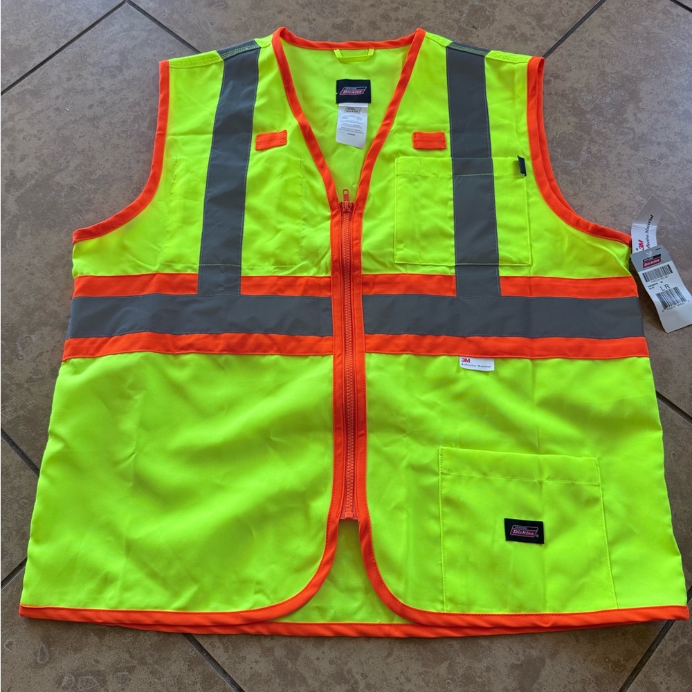 Dickies Neon Safety Vest with Reflective Accents
